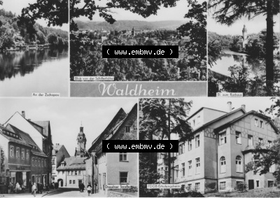 Erhard Neubert KG - Karl-Marx-Stadt, erschienen in den 1960er Jahre, 1968 Waldheim an der Zschopau, Blick von der Schillerhöhe,... Sammlung