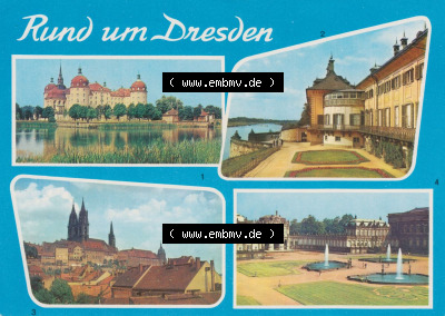 Erhard Neubert KG - Karl-Marx-Stadt DDR, 1960er Jahre, 1966, Lithografie Rund um Dresden, Moritzburg, Schloss Pillnitz Wasserpalais,... Sammlung