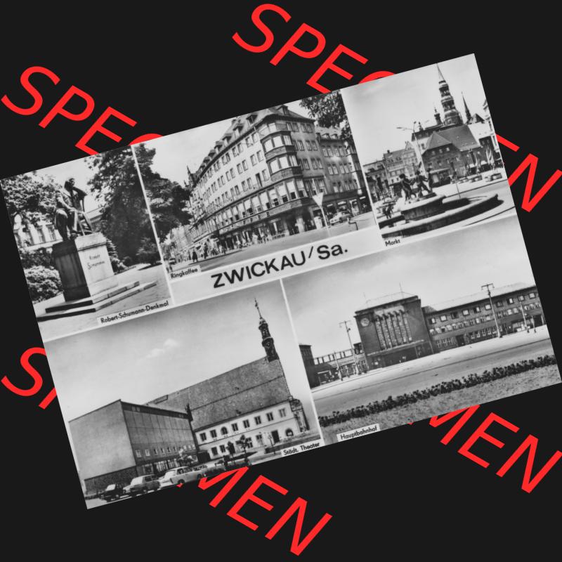 Ansichtskarte Erhard Neubert KG - Karl-Marx-Stadt DDR gemischte Ansichtskarten Sammlung mit 5-Bildkarten der DDR 1970er Jahre, 1971, Stadt Zwickau in Sachsen, Robert Schumann Denkmal,... Sammlung