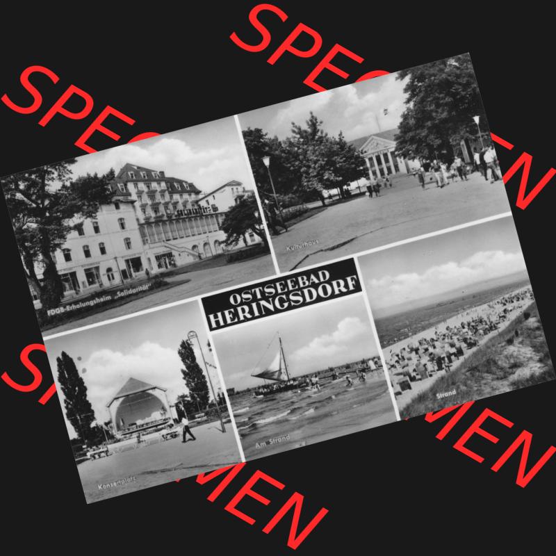 Ansichtskarte mit Ansicht Ostseebad Heringsdorf 1968, Kulturhaus, Konzertpavillon, Strand. Alte Ansichtskarte der DDR Bezirk Rostock, Kreis Bad Wolgast, Ostseebad Heringsdorf... Sammlung