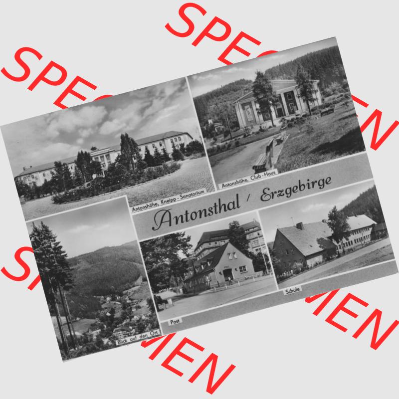 Ansichtskarte Erhard Neubert KG - Karl-Marx-Stadt DDR gemischte Ansichtskarten Sammlung mit 5-Bildkarten der DDR 1960er Jahre, 1968, Antonsthal im Erzgebirge mit Antonshöhe Club-Haus,... Sammlung