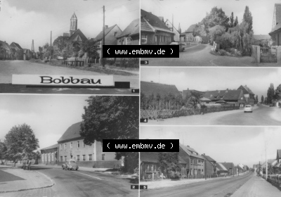 Heldge-Verlag Köthen/Anhalt, 1960er, 1968, Dorf Bobbau, Dorfstraße, Friedensstraße mit Veteranen-Klubhaus, zum herunterladen... Sammlung
