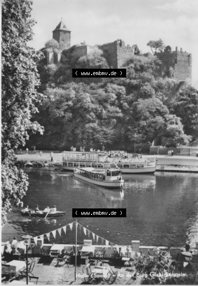 Heldge-Verlag Köthen/Anhalt, 1960er, 1968, Halle an der Saale, An der Burg Giebichenstein, Einbildkarte, zum herunterladen freigegeben Sammlung