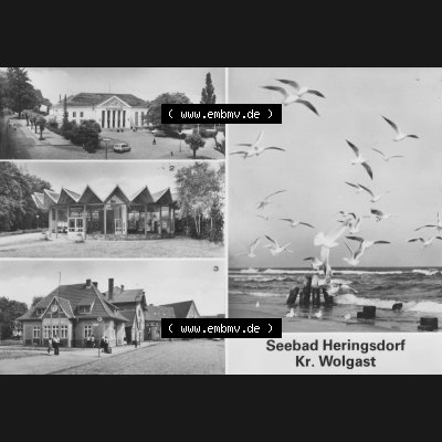 Ansichtskarte mit Ansicht Ostseebad Heringsdorf 1985, Kulturhaus, Ausstellungspavillon. Alte Ansichtskarte der DDR Bezirk Rostock, Kreis Bad Wolgast, Ostseebad Heringsdorf... Sammlung