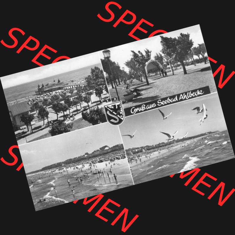 Alte Ansichtskarte der DDR Ahlbeck auf Usedom 1976, Blick auf Konzertplatz und Seebrücke, Planet-Verlag Berlin. Digitales Bildmaterial von Ansichtskarten aus der DDR, der... Sammlung