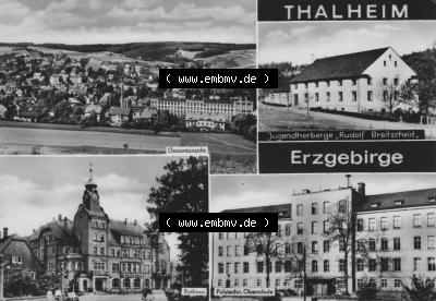 Erhard Neubert KG - Karl-Marx-Stadt, erschienen in den 1960er Jahre, 1969 Thalheim im Erzgebirge mit 4 Ansichten mit Jugendherberge... Sammlung