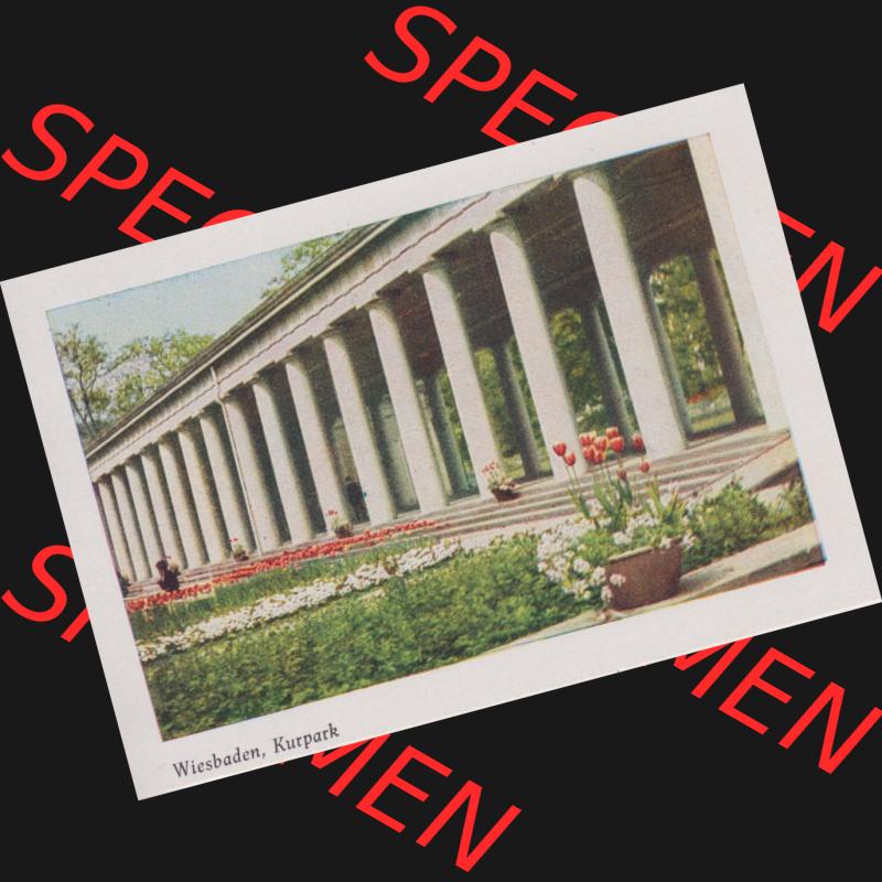 Lithographien Fotos, Heldge-Verlag Köthen/Anhalt Deutschland im farbigen Bild - 50 Heldge-farb-fotos Wiesbaden, Kurpark. Sammlung von 50 Heldge-farb-fotos des Heldge-Verlages... Sammlung