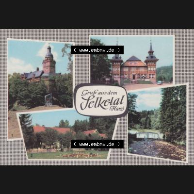 Ansichtskarte Heldge-Verlag Köthen/Anhalt DDR im Harz 1960er Jahre, 1967, Gruß aus dem Selketal (Harz), Burg Falkenstein, Alexisbad. Digitales Bildmaterial... Sammlung