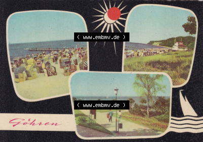 Walter Werner Verlag KG Markkleeberg - Leipzig DDR Bezirk Rostock der 1960er Jahre, 1963, Lithografie, Göhren auf Rügen, Strand,... Sammlung