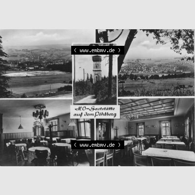 Ansichtskarte Erhard Neubert KG - Karl-Marx-Stadt DDR gemischte Ansichtskarten Sammlung mit 5-Bildkarten der DDR 1960er Jahre, 1966, 5 Ansichten der HO-Gaststätte auf dem Pöhlberg.... Sammlung