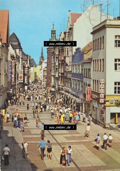 Planet-Verlag Berlin Sammlung in Farbe/Color der 1970er Jahre, 1977, Halle (Saale), Klement-Gottwald-Straße, zum herunterladen... Sammlung