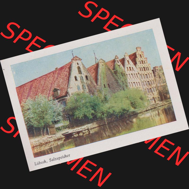 Lithographien Fotos, Heldge-Verlag Köthen/Anhalt Deutschland im farbigen Bild - 50 Heldge-farb-fotos Lübeck, Salzspeicher. Sammlung von 50 Heldge-farb-fotos des Heldge-Verlages... Sammlung