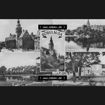 Ansichtskarte Erhard Neubert KG - Karl-Marx-Stadt DDR gemischte Ansichtskarten Sammlung mit 5-Bildkarten der DDR 1960er Jahre, 1963, Stadt Döbeln in Sachsen, Rathaus, Schloßberg... Sammlung
