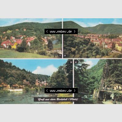 Ansichtskarte Heldge-Verlag Köthen/Anhalt DDR im Harz 1970er Jahre, 1971, Gruß aus dem Bodetal (Harz), Altenbrak, Treseburg, Im Bodetal, Farbfoto.... Sammlung