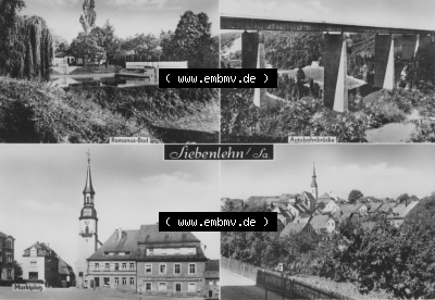 Erhard Neubert KG - Karl-Marx-Stadt, erschienen in den 1970er Jahre, 1970 Siebenlehn in Sachsen der DDR, Romanusbad, Autobahnbrücke,... Sammlung