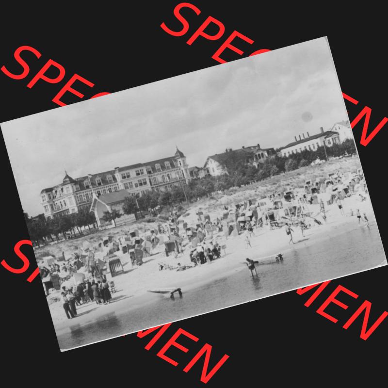 Alte Ansichtskarte der DDR Ahlbeck auf Usedom 1964, Strand von Seebad Ahlbeck, Verlag Felix Setecki Berlin. Digitales Bildmaterial von Ansichtskarten aus der DDR, der Deutschen... Sammlung