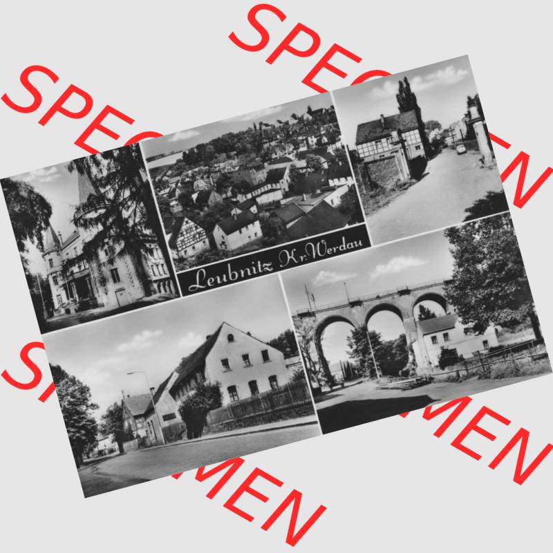 Ansichtskarte Erhard Neubert KG - Karl-Marx-Stadt DDR gemischte Ansichtskarten Sammlung mit 5-Bildkarten der DDR 1970er Jahre, 1971, 5 Ansichten von Leubnitz im Kreis Werdau. Digitales... Sammlung