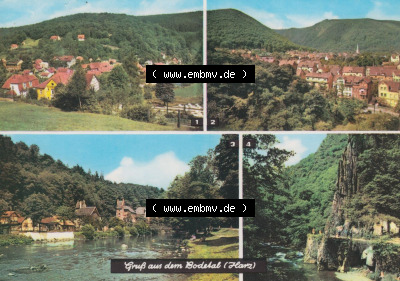 Heldge-Verlag Köthen/Anhalt DDR im Harz 1970er Jahre, 1971, Gruß aus dem Bodetal (Harz), Altenbrak, Treseburg, Im Bodetal, Farbfoto,... Sammlung