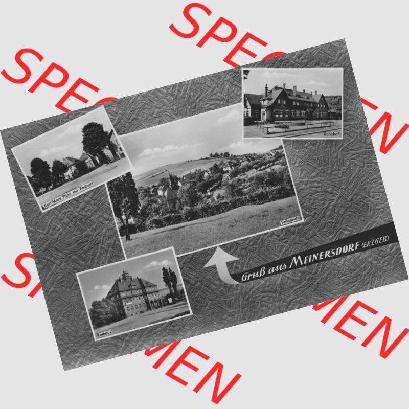 Ansichtskarte Erhard Neubert KG - Karl-Marx-Stadt DDR gemischte Ansichtskarten Sammlung mit 4-Bildkarte in s/w Schwarzweiß bzw. Graustufen, erschienen in den 1970er Jahre,... Sammlung