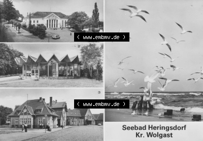 Ansicht Ostseebad Heringsdorf 1985, Kulturhaus, Ausstellungspavillon Sammlung