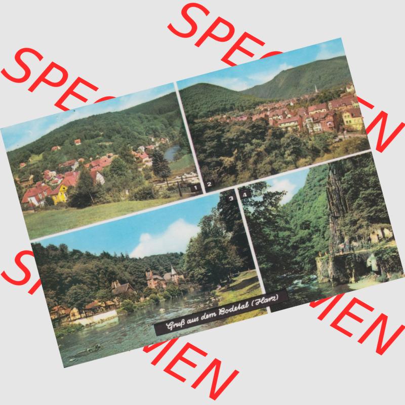 Ansichtskarte Heldge-Verlag Köthen/Anhalt DDR im Harz 1970er Jahre, 1971, Gruß aus dem Bodetal (Harz), Altenbrak, Treseburg, Im Bodetal, Farbfoto.... Sammlung