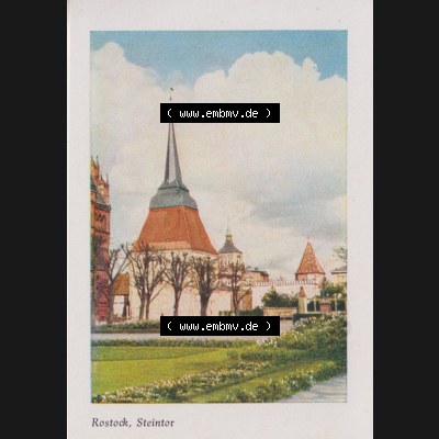 Lithographien Fotos, Heldge-Verlag Köthen/Anhalt Deutschland im farbigen Bild - 50 Heldge-farb-fotos Rostock, Steintor. Sammlung von 50 Heldge-farb-fotos des Heldge-Verlages... Sammlung
