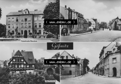Erhard Neubert KG - Karl-Marx-Stadt, erschienen in den 1960er Jahre, 1969 Gößnitz mit Alten Pfarrhaus und Polytechnische Oberschule,... Sammlung