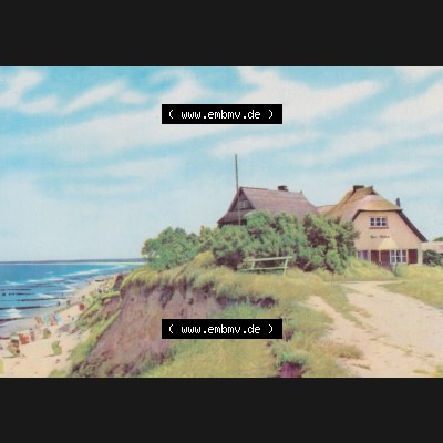 Ansichtskarte Heldge-Farbfotoverlag Köthen/Anhalt DDR gemischte Sammlung der DDR Bezirke der 1960er Jahre, 1965, Lithografie Ostseebad Ahrenshoop, Bezirk Rostock. Digitales... Sammlung