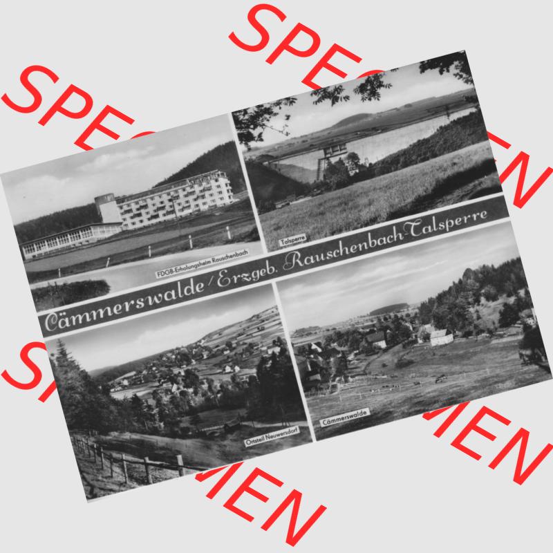 Ansichtskarte Erhard Neubert KG - Karl-Marx-Stadt DDR gemischte Ansichtskarten Sammlung mit 4-Bildkarte in s/w Schwarzweiß bzw. Graustufen, erschienen in den 1960er Jahre,... Sammlung