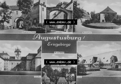 Erhard Neubert KG - Karl-Marx-Stadt, 5-Bildkarten der DDR 1960er Jahre, 1968, Augustusburg im Erzgebirge, Eingang zum Schloß,... Sammlung