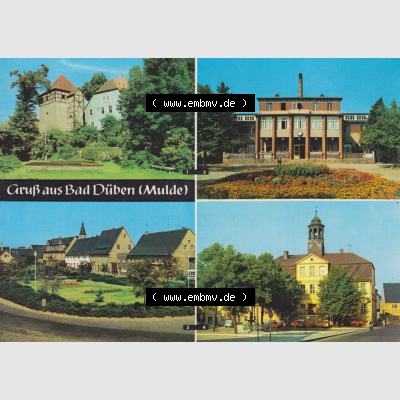 Ansichtskarte Heldge-Farbfotoverlag Köthen/Anhalt DDR gemischte Ansichtskarten Sammlung mit 4-Bild Mehrbildkarten der DDR Bezirke der 1970er Jahre, 1970, Gruß aus Bad Düben... Sammlung