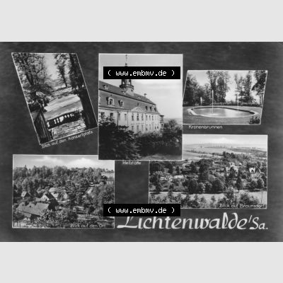 Ansichtskarte Erhard Neubert KG - Karl-Marx-Stadt DDR gemischte Ansichtskarten Sammlung mit 5-Bildkarten der DDR 1960er Jahre, 1965, Lichtenwalde in Sachsen mit Heilstätte, Kronenbrunnen,... Sammlung