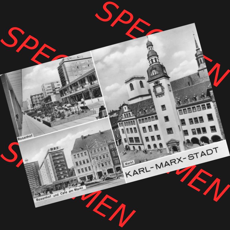 Ansichtskarte Foto-Ansicht DDR, Stadt Karl-Marx-Stadt 1979, Rosenhof und Cafe am Markt. Digitales Bildmaterial von Ansichtskarten aus der DDR, der Deutschen Demokratischen Republik,... Sammlung