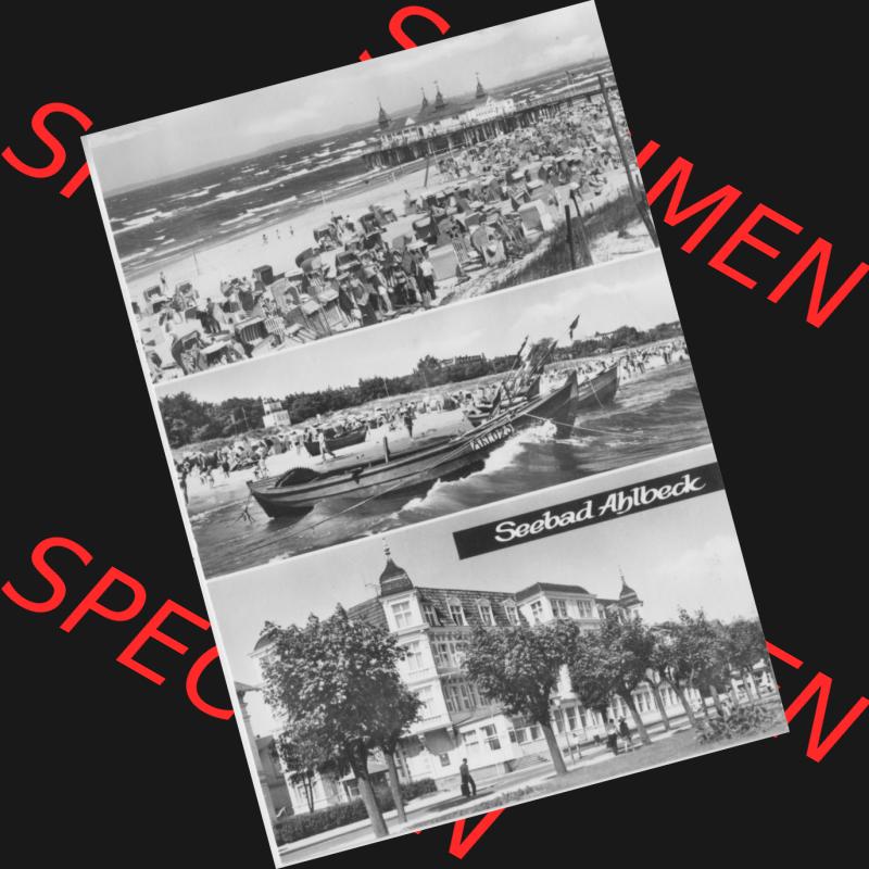 Alte Ansichtskarte der DDR Ahlbeck auf Usedom 1976, An der Seebrücke Ahlbeck, Planet-Verlag Berlin. Digitales Bildmaterial von Ansichtskarten aus der DDR, der Deutschen Demokratischen... Sammlung