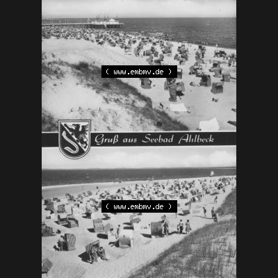 Alte Ansichtskarte der DDR Ahlbeck auf Usedom 1969, Grußkarte Gruß aus Seebad Ahlbeck, Foto und Kunstverlag Bruno Scholz, 8705 Ebersbach, Verlags-Nr, 3104.... Sammlung