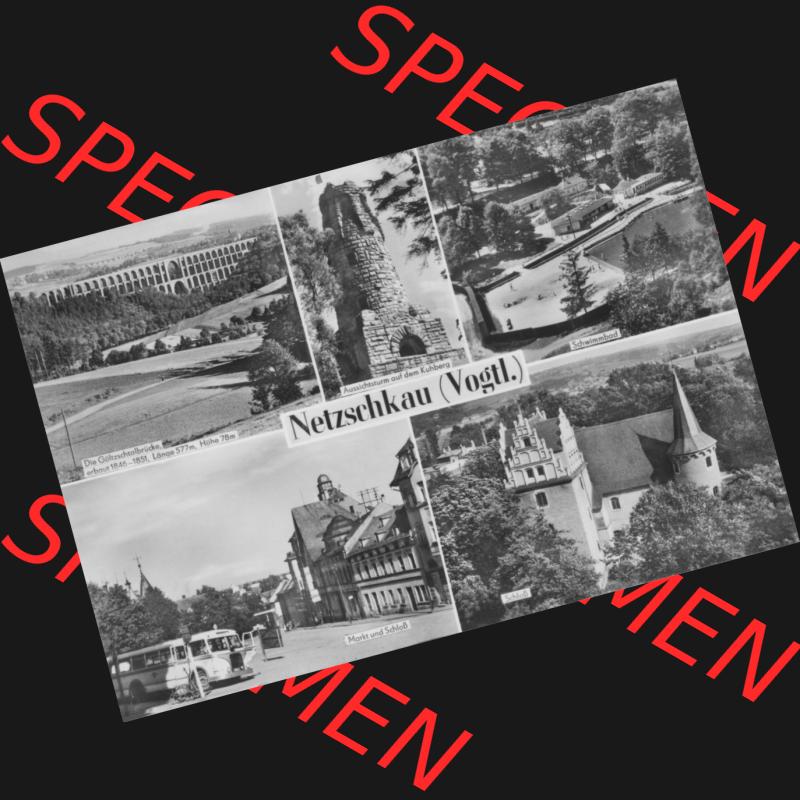 Ansichtskarte Erhard Neubert KG - Karl-Marx-Stadt DDR gemischte Ansichtskarten Sammlung mit 5-Bildkarten der DDR 1970er Jahre, 1971, Netzschkau im Vogtland mit Schwimmbad, Markt und Schloß.... Sammlung