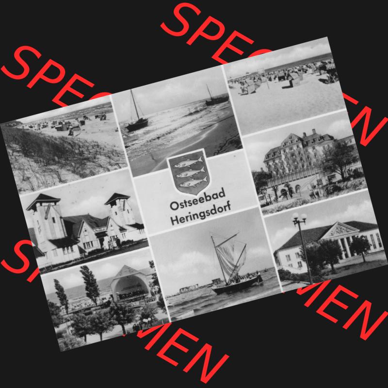 Ansichtskarte mit Ansicht Ostseebad Heringsdorf 1959, Ostseebad Heringsdorf. Alte Ansichtskarte der DDR Bezirk Rostock, Kreis Bad Wolgast, Ostseebad Heringsdorf im online Katalog... Sammlung