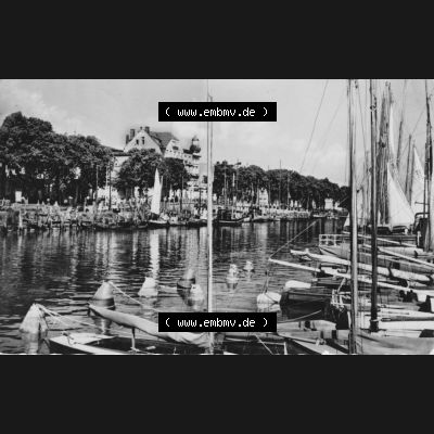 Ansichtskarte Walter Werner Verlag KG Markkleeberg - Leipzig DDR Bezirk Rostock der 1960er Jahre, 1960, Schwarzweiß, Rostock Warnemünde, Alter Strom. Digitales... Sammlung