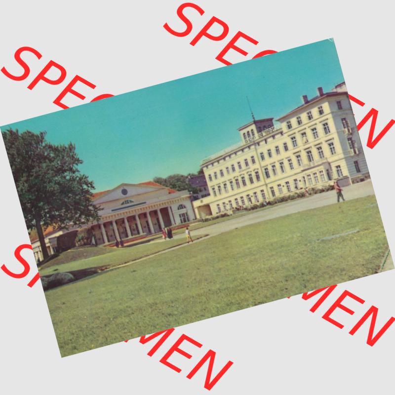 Ansichtskarte Heldge-Verlag Köthen/Anhalt DDR Bezirk Rostock 1960er Jahre, 1967, Lithografie Ostseebad Heiligendamm, Sanatorium für Werktätige. Gemischte Sammlung... Sammlung