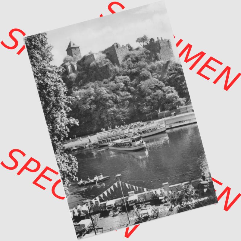 Ansichtskarte Heldge-Verlag Köthen/Anhalt DDR gemischte s/w, schwarzweiß, graustufen Sammlung der Jahre 1960er, 1968, Halle an der Saale, An der Burg Giebichenstein,... Sammlung