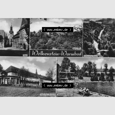 Ansichtskarte Erhard Neubert KG - Karl-Marx-Stadt DDR gemischte Ansichtskarten Sammlung mit 5-Bildkarten der DDR 1960er Jahre, 1969, Wolkenstein Warmbad mit Markt, Blick zur BurgWolkensteiner... Sammlung