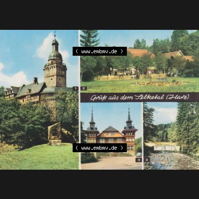 Ansichtskarte Heldge-Verlag Köthen/Anhalt DDR im Harz 1960er Jahre, 1969, Gruß aus dem Selketal (Harz), Museum Burg Falkenstein, Selkemühle.... Sammlung