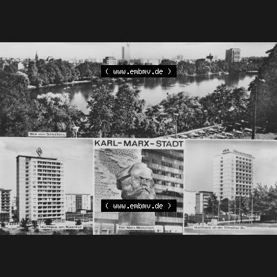 Ansichtskarten DDR, Stadt Karl-Marx-Stadt 1972, Hochhaus am Rosenhof, VEB Bildpostkarten, 901 Karl-Marx-Stadt. Digitales Bildmaterial von Ansichtskarten aus der DDR,... Sammlung