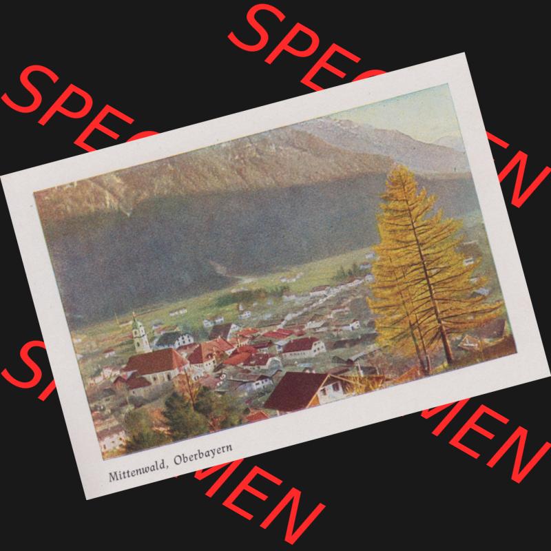 Lithographien Fotos, Heldge-Verlag Köthen/Anhalt Deutschland im farbigen Bild - 50 Heldge-farb-fotos Mittenwald, Oberbayern II. Sammlung von 50 Heldge-farb-fotos des Heldge-Verlages... Sammlung