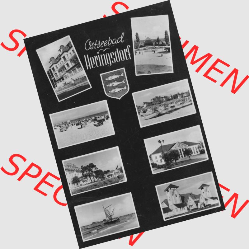 Ansichtskarte mit Ansicht Ostseebad Heringsdorf 1968, Ostseebad Heringsdorf Mehrbildkarte Hochformat. Alte Ansichtskarte der DDR Bezirk Rostock, Kreis Bad Wolgast, Ostseebad Heringsdorf... Sammlung