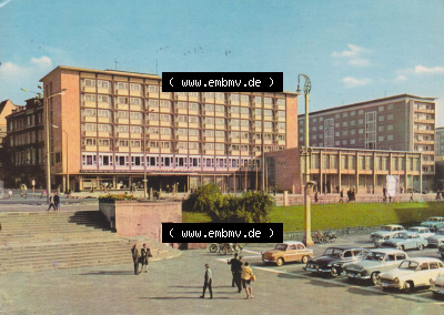 Erhard Neubert KG - Karl-Marx-Stadt DDR, DDR Bezirke 1960er Jahre, 1968, Lithografie Karl-Marx-Stadt mit Interhotel Moskau, zum... Sammlung