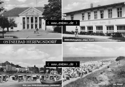 Ansicht Ostseebad Heringsdorf 1975, Kulturhaus und FDGB-Erholungsheime Sammlung