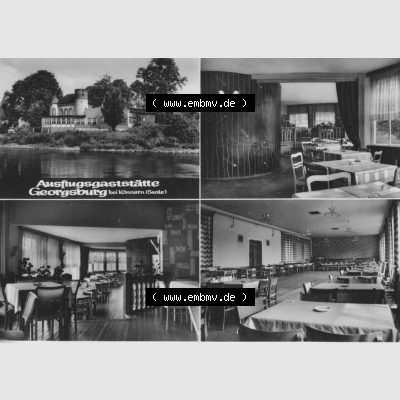 Ansichtskarte Heldge-Verlag Köthen/Anhalt DDR gemischte s/w, schwarzweiß, graustufen Sammlung der Jahre 1960er, 1969, Ausflugsgaststätte Georgsburg bei Könnern... Sammlung