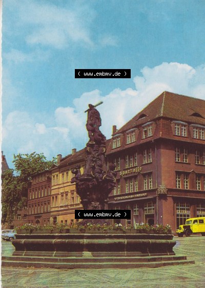 Erhard Neubert KG - Karl-Marx-Stadt DDR, DDR Bezirke 1960er Jahre, 1968, Lithografie Zittau Sa. Herkulesbrunnen, Einbildkarte... Sammlung