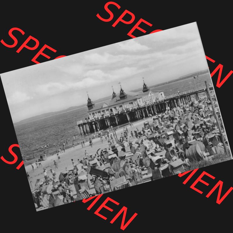 Alte Ansichtskarte der DDR Ahlbeck auf Usedom 1966, Seebrücke von Ahlbeck. Digitales Bildmaterial von Ansichtskarten aus der DDR, der Deutschen Demokratischen Republik, Seebad... Sammlung